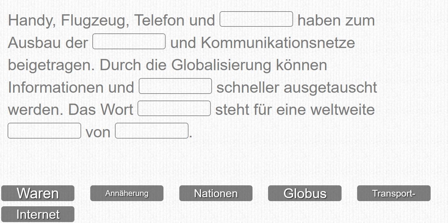 Lückentext Lumio Quiz