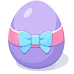 Bunte Ostereier mit verschiedenen Mustern aus Elementen in Pastelfarben: rosa, blau, gelb, grün und türkis.